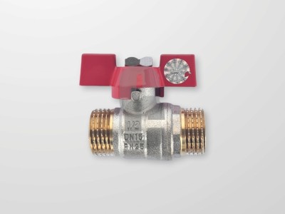 Кран сферичен с перка 1-2 м.м.